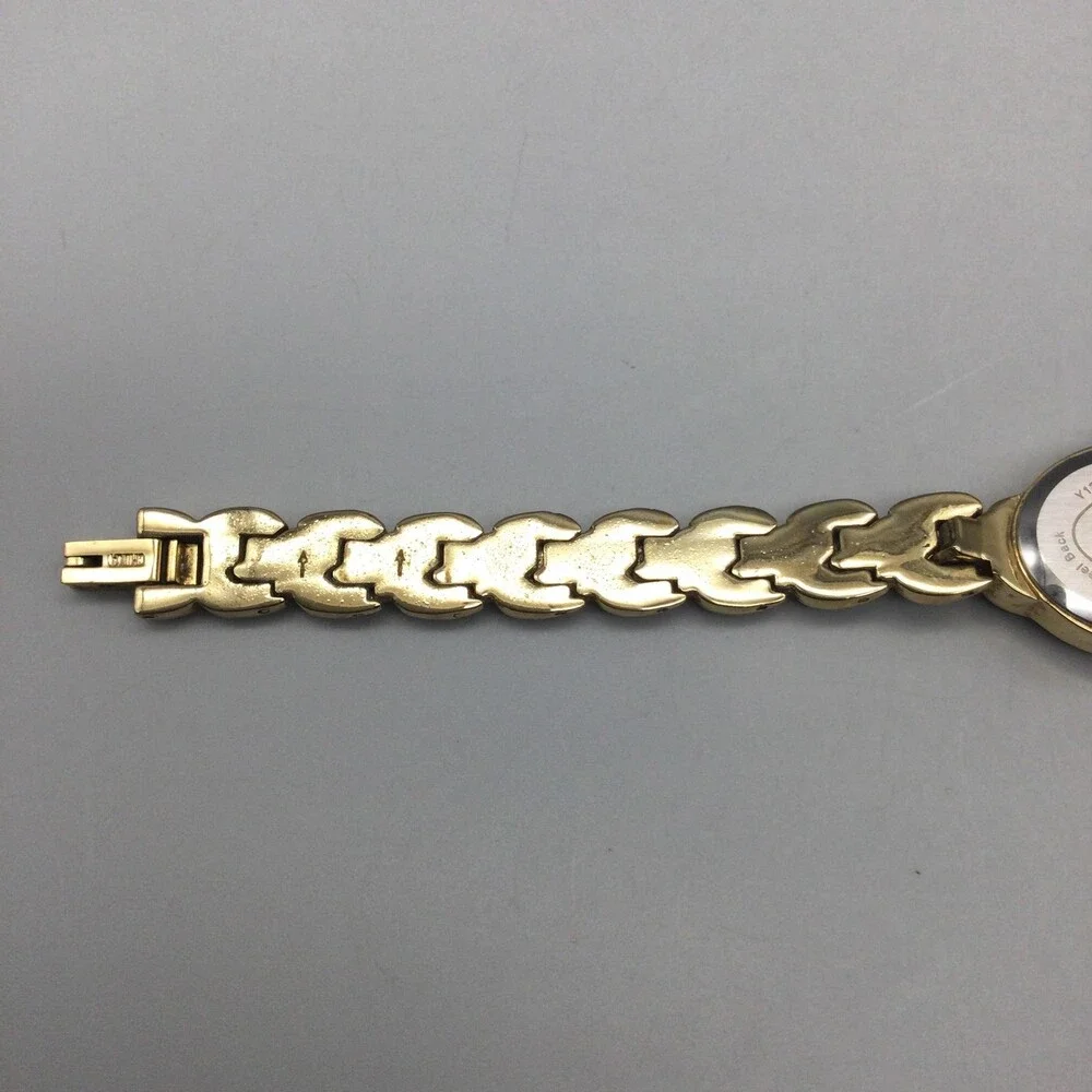 Armitron Womens Watch 19mm Gold Tone Oval Braided Bracelet New Battery 7